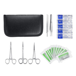 25pcs Surgical Suture Training Kit Skin Operate Suture Practice Model Training Pad Needle Scissors Tool Kit Medical Teaching