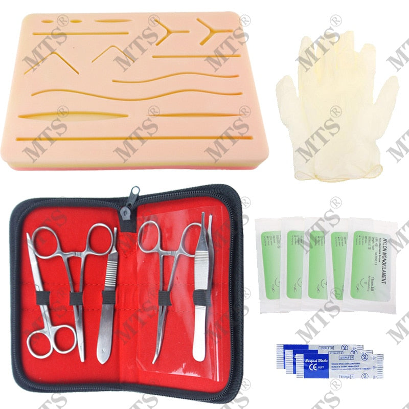 Surgical Suture Training kit Skin Medical Training pad Operate Suture Practice model Scalpel Suture needle Needle-holder