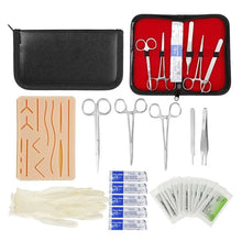 Load image into Gallery viewer, 26 In 1 Skin Suture Surgical Training Kit Silicone Pad Needle Scissors Soft Easy to Operate Teaching Resource Kit