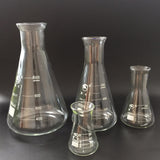 1pc 50-2000ml  high quality triangle glass trumpet mouth flask conical flask Erlenmeyer Flask labratory wide neck flask