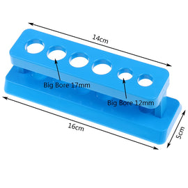 Plastic Blue Test Tube Rack 6 Holes Stand Lab Test Tube Stand Shelf School Supplies 1PC