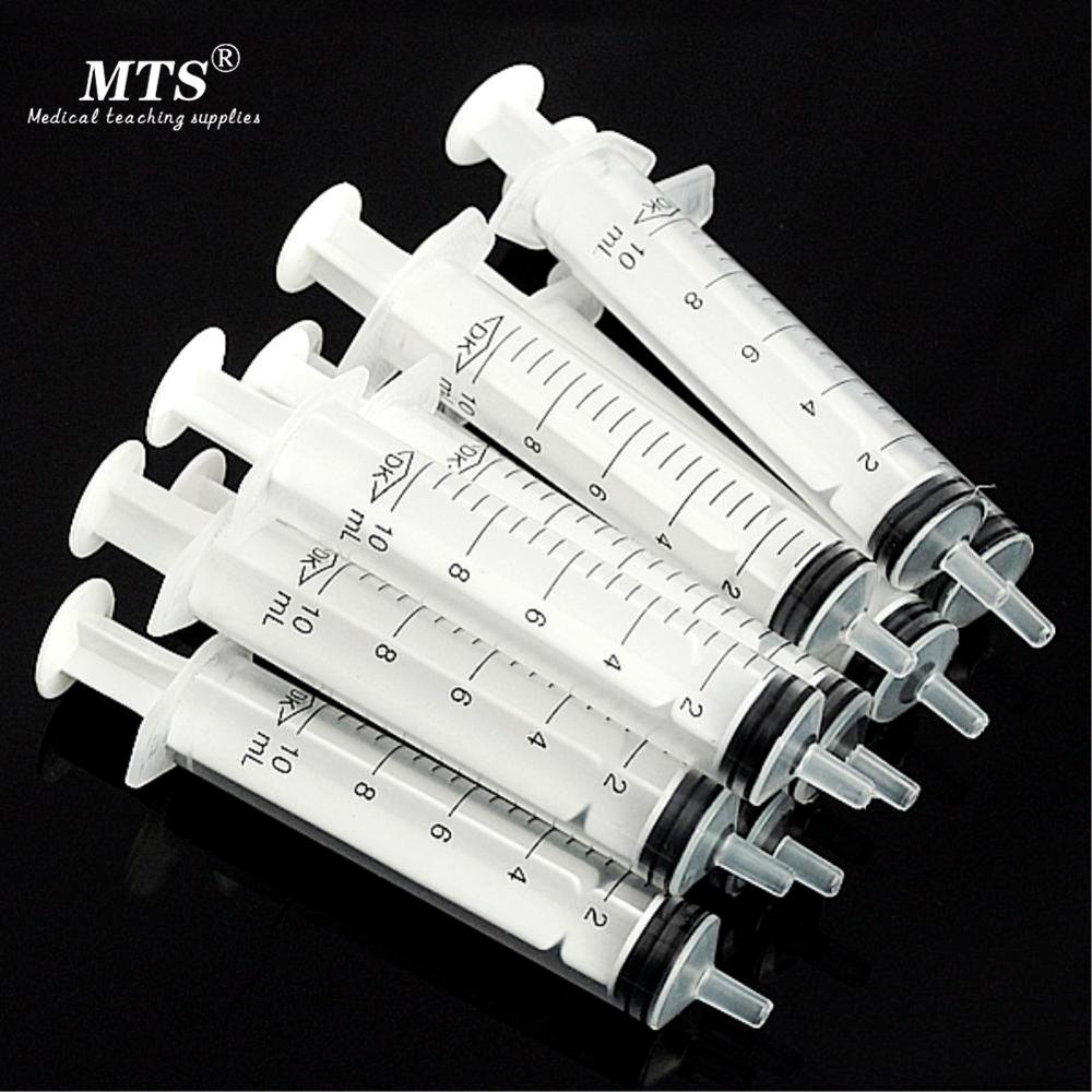 10PCS 10ml Disposable Plastic syringe without needles use for industrial injection,With Gift